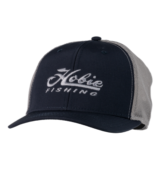 HAT, HOOKED TRUCKER NAVY/STEEL