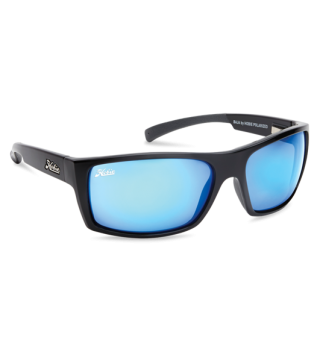 HOBIE SUNGLASS, BAJA, COBALT MIRROR LENS, SATIN BLACK FRAME
