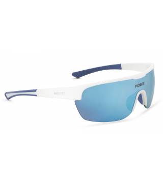 HOBIE SUNGLASS, ECHO, GREY/COBALT LENS, SATIN WHITE/BLUE FRAME