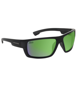 HOBIE SUNGLASS, MOJO FLOAT, GREEN MIRROR LENS, SATIN BLACK FRAME