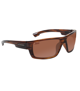 HOBIE SUNGLASS, MOJO FLOAT, COPPER LENS, SHINY BROWN WOOD GRAIN FRAME