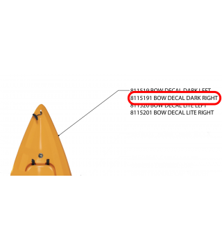 DECAL, REFLECTOR OUTBACK BOW DARK - RT