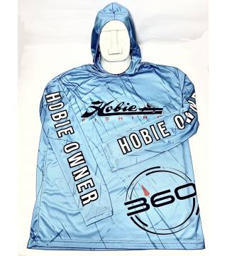 HOBIE OWNER LONG SLEEVE JERSEY WITH HOOD, BLUE, 2XL